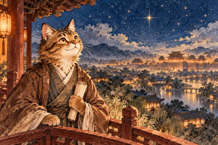 北极星照着远方唐朝宫阙，杜甫寄望朝廷稳固